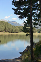 Fototapeta na wymiar Andorra. Lake Engolasters
