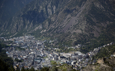 Fototapeta na wymiar Andorra out of car window
