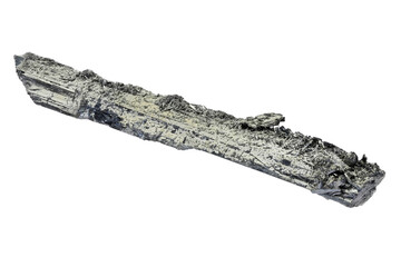stibnite from Hunan, China isolated on white background