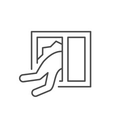 Home robbery line outline icon