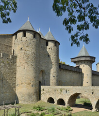 Fototapeta na wymiar The fortress of Carcassonne