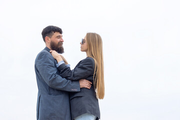 Happy couple in love, enjoying a honeymoon.