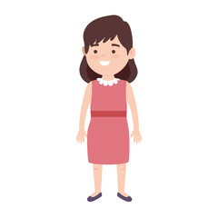 happy young little girl character vector illustration design