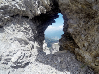 viewpoint between two rocks