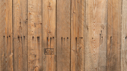 Old wooden slat wall