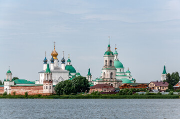 View of Spaso-Yakovlevsky Monastery in Rostov from Nero's lake