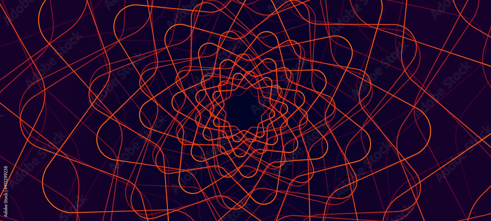 Poster abstract background with circles and lines