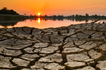 Water is life. Arid season Water is life. Dry season. Background drought water shortage.Cracked...