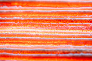 abstraction fire through the snow, cracks in the snow, flour