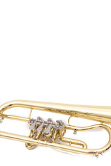 New trumpet isolated above white background