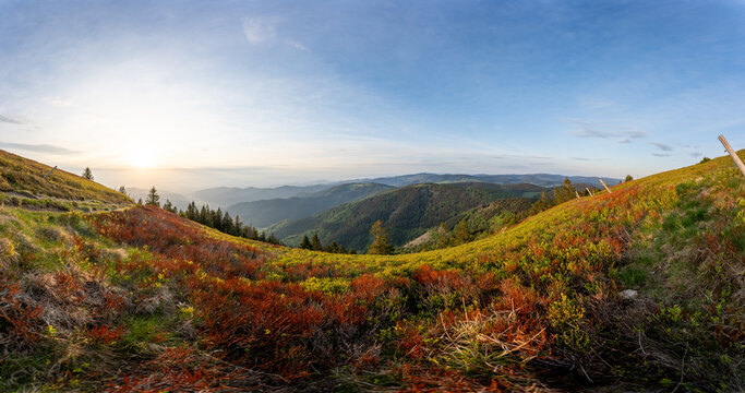 Sunset at Belchen the most Beautiful Mountain of The Black Forest