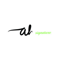 aL initial handwriting logo for identity