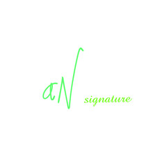 aN initial handwritten logo for identity