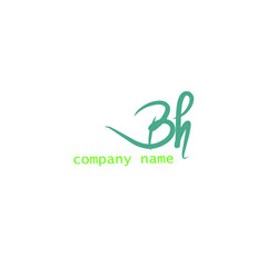 Obraz premium Bh initial handwriting logo for identity