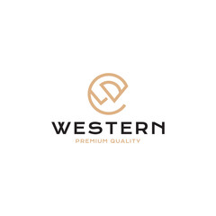 letter w logo design with simple style unique vector