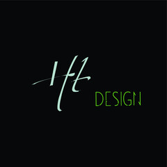 Ht initial handwritten logo for identity 