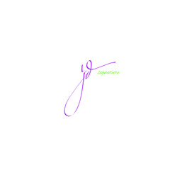 jd initial handwritten logo for identity 