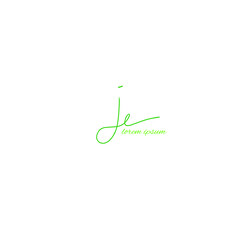 je initial handwritten logo for identity 