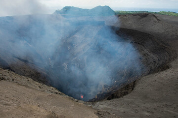 Molten lava erupting from the crater of Mount Yasur, Tanna Island, Vanuatu © Colin