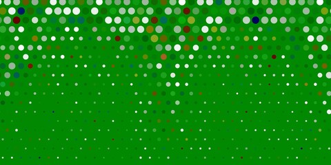 Light green, red vector background with bubbles.