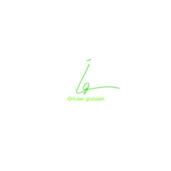 Ld initial handwriting logo for identity