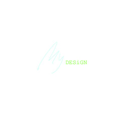 my initial handwriting logo for identity