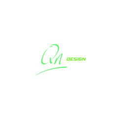 Qn initial handwriting logo for identity
