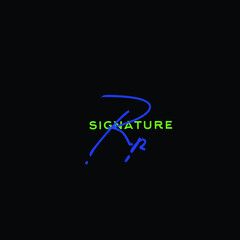 RR initial handwriting logo for identity