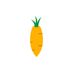 Carrot icon. Rabbit food symbol. Farm vegetables sign. Logo design element