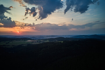 Sunset over the mountains