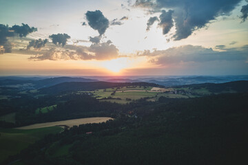 Fototapeta premium Sunset over the mountains