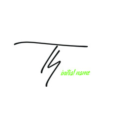 Th handwriting logo for identity