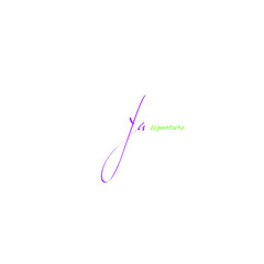 ya handwritten initial logo for identity white background