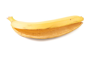 banana peel isolated on white background..