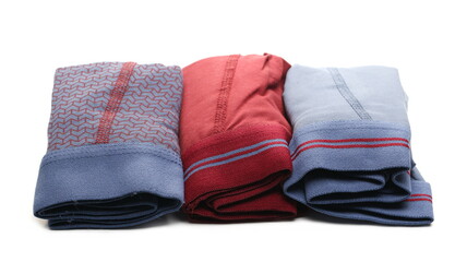 Men folded underwear isolated on white background