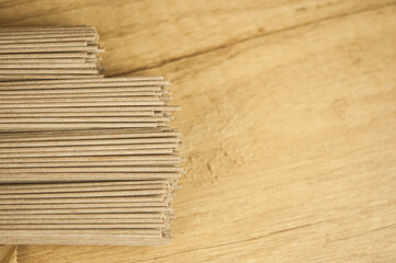 soba - buckwheat noodles (raw buckwheat noodles). soba noodles. food background