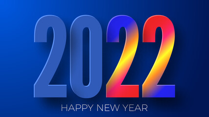 Happy New Year 2022 background. Greeting card design. Vector illustration.