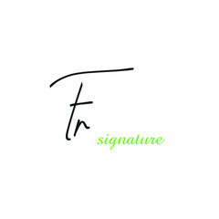 Fr handwritten logo for identity
