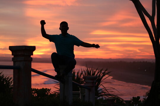 Sunset In Beach Pangandaran