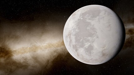 Planets and galaxy, science fiction wallpaper. Beauty of deep space. Billions of galaxy in the universe Cosmic art background 3d render