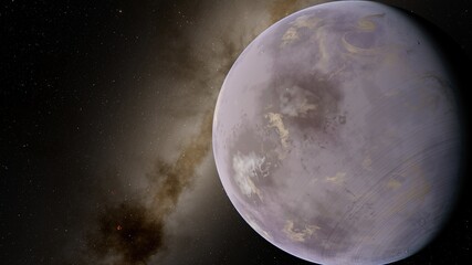 Naklejka premium Planets and galaxy, science fiction wallpaper. Beauty of deep space. Billions of galaxy in the universe Cosmic art background 3d render