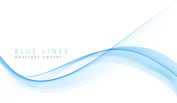 Vector blue color abstract wave design element