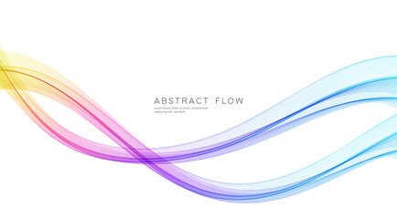 Abstract shiny color spectrum wave design element