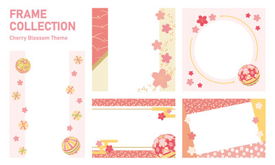 桜のフレームセット/ Japanese Cherry Blossom Frame Collection