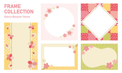 桜のフレームセット/ Japanese Cherry Blossom Frame Collection
