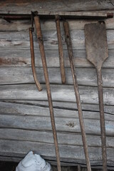 old wooden tools