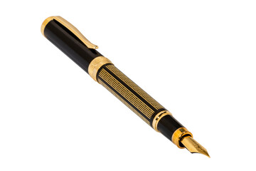 Business fountain pen isolated on white background.