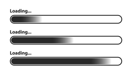 loading icons, load indicator sign, waiting symbols. Vector illustration.