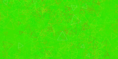 Dark Green vector texture with random triangles.