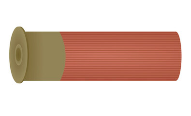 Red gun bullet. vector illustration